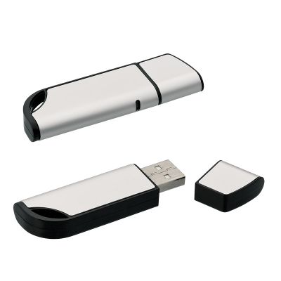 Флеш-карта USB 8GB Перфекционист#, черный с серебром-0