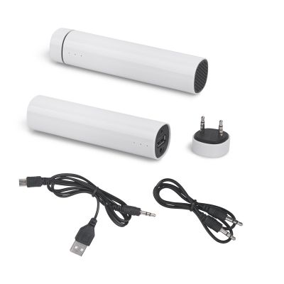 Колонка с зарядным устройством Пионер, белый-0