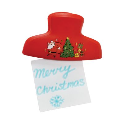 Магнит-клип новогодний с музыкой, красный-0