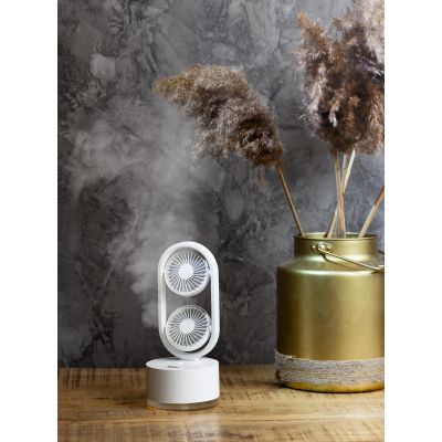 Портативный увлажнитель воздуха Smart Wind с двумя вентиляторами, белый-5