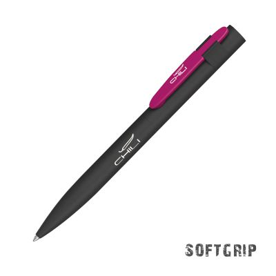 Ручка шариковая Lip SOFTGRIP, черный с фуксией-0