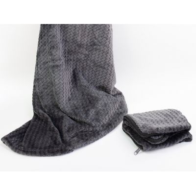 Плед Волна, темно-серый-5