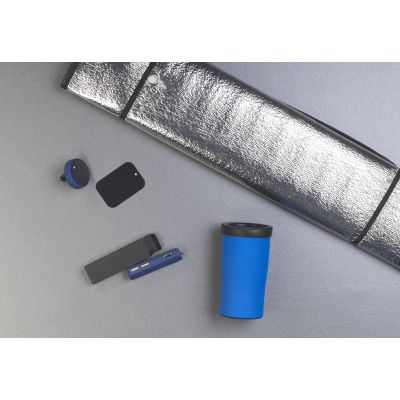 Набор автомобильное ЗУ Slam + флешка Case 16 Гб + магнитный держатель Allo, soft touch, черный-2