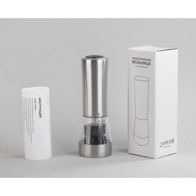 Электрическая мельница Salt&Pepper для специй двойная, стальной серый-5