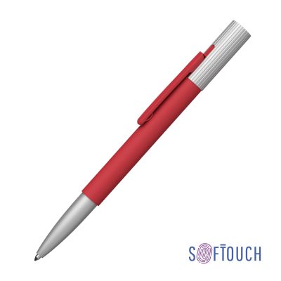 Ручка шариковая Clas, покрытие soft touch, красный-0
