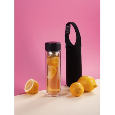 Заварочный термос Остин 320 мл в чехле, черный-1