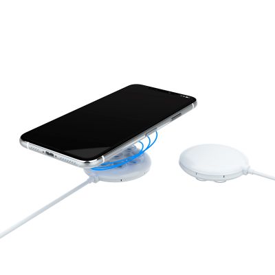 Беспроводное (15W) зарядное устройство Sticker с присосками, белый-2