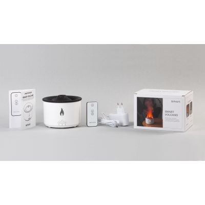 Увлажнитель воздуха Smart Volcanoс пультом ДУ,  функцией ароматерапии и интерьерной подсветкой, белый с черным-3