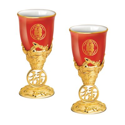 Набор чарок Успех, красный с золотом-0