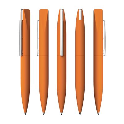 Ручка шариковая Callisto с флеш-картой 32Gb, покрытие soft touch, оранжевый-2