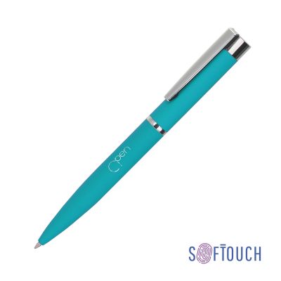 Ручка шариковая Alice, покрытие soft touch, бирюзовый-0