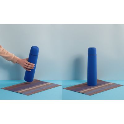 Термос Родос, покрытие soft touch, 1 л., синий-1