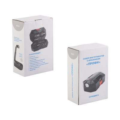Набор инструментов Профи с фонариком, черный-7