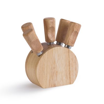 Набор для сыра Chief of cheese на подставке, натуральный-0