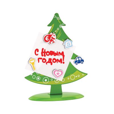 Подставка магнитная для записей Елочка, зеленый-1