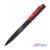 Ручка шариковая Lip, черный/оранжевый, покрытие soft touch, черный с красным