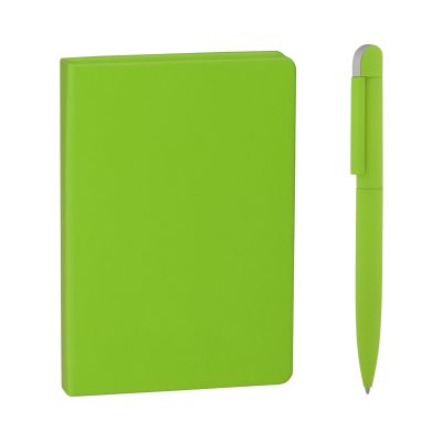 Набор подарочный Лорен с блокнотом А6, покрытие soft touch, зеленое яблоко-1