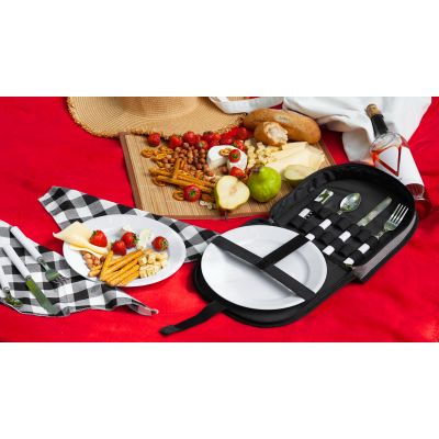 Набор для пикника Ланч на 2 персоны, серый с черным-1