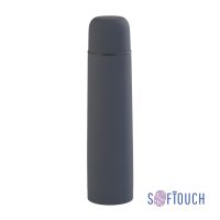 Термос Родос, покрытие soft touch, 1 л., серый
