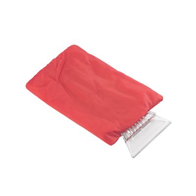 Скребок-варежка автомобильный, красный-0