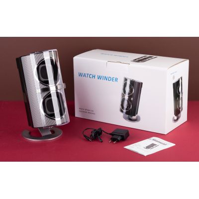 Шкатулка для часов с подзаводом, черный-3