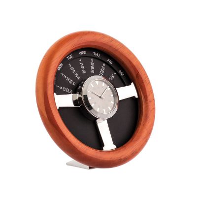 Часы-руль с календарем, коричневый-1