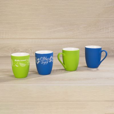 Кружка Trend, покрытие soft touch, синий-2