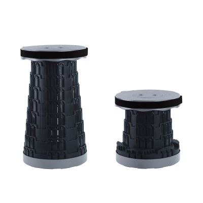 Телескопический стул Tourist, серый с черным-2