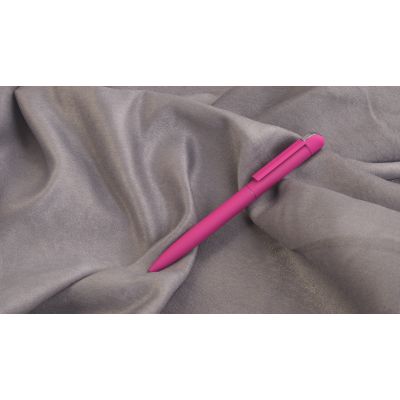 Ручка шариковая Jupiter, покрытие soft touch, фуксия-1