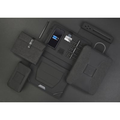 Настольная подставка с беспроводным зарядным устройством, черный-1