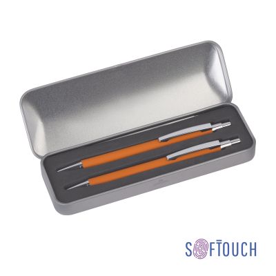 Набор Ray (ручка+карандаш), покрытие soft touch, оранжевый-0