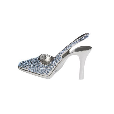 Туфелька Fleur blue, серебристый-1