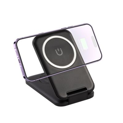 Складная беспроводная (15W) зарядная станция Slap с MagSafe, черный-7