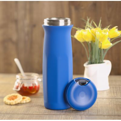 Термостакан Аризона 630 мл, покрытие soft touch, синий-1