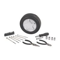 Набор инструментов Колесо, черный с серебром