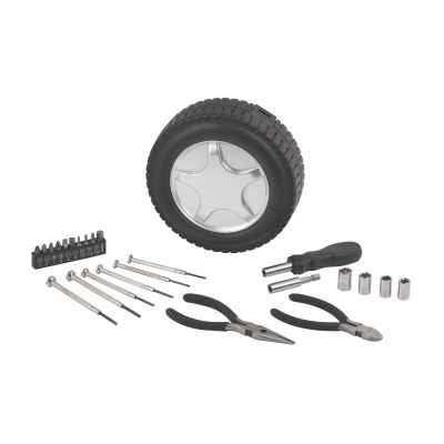 Набор инструментов Колесо, черный с серебром-0