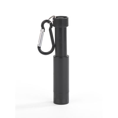 Брелок-фонарик Shine с подсветкой логотипа, черный-2