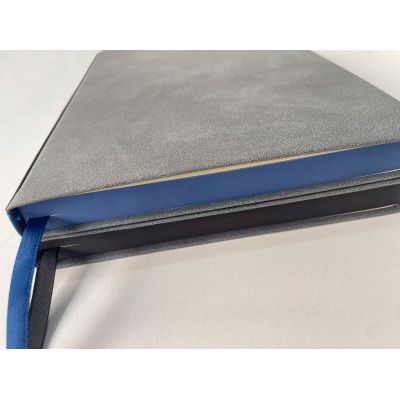 Ежедневник недатированный Турин , формат А5, серый с черным-5