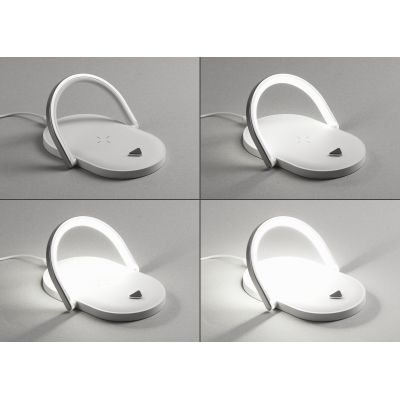 Лампа складная с беспроводным (15W) зарядным устройством Sky Light, белый с серым-4