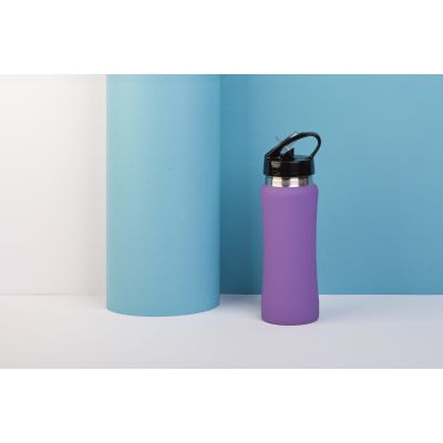 Бутылка для воды Индиана 600 мл, покрытие soft touch, фиолетовый-1