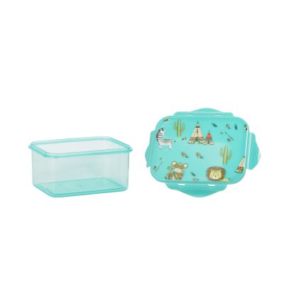 Набор с детским принтом (ланч-бокс, бутылка 0,45 л), зеленый-2