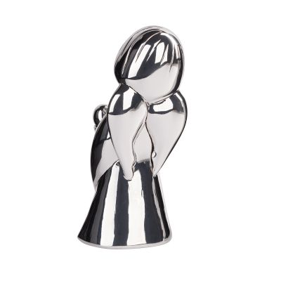 Скульптура Ангел с сердцем, золотистый с серебром-1