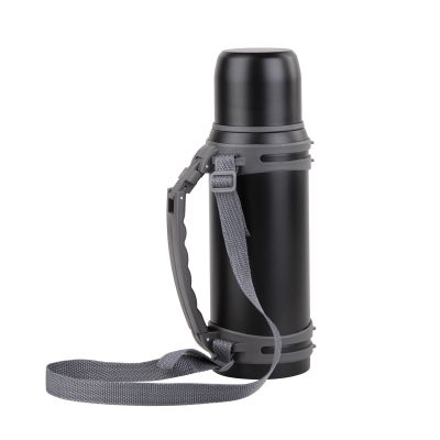 Термос Сахалин 1200 мл, покрытие пудра, черный-0