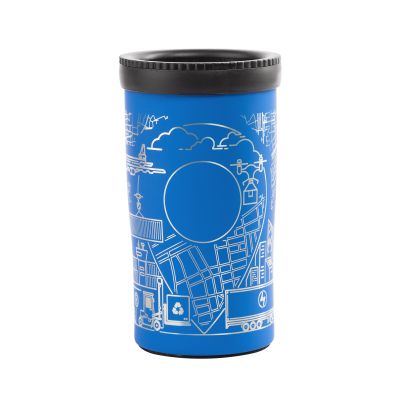 Термостакан Миссури 280 мл c гравировкой Логистика, покрытие soft touch, синий-0