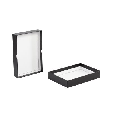 Подарочная коробка без ложемента (крышка-дно, 20 х h 3,5 х 14 см), черный-2