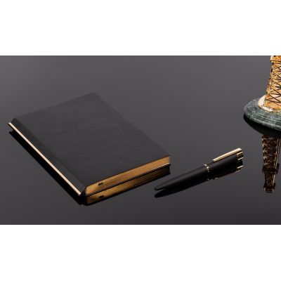 Ежедневник недатированный Аскона, А5, черный с золотом-5