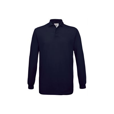 Поло с длинным рукавом Safran LSL, темно-синее/navy, размер XL, темно-синий-1