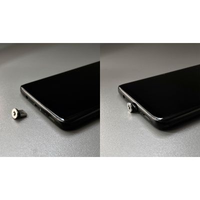 Автомобильное сенсорное беспроводное (15W) зарядное устройство Titan с набором переходников для магнитной зарядки, с подсветкой логотипа, черный-3