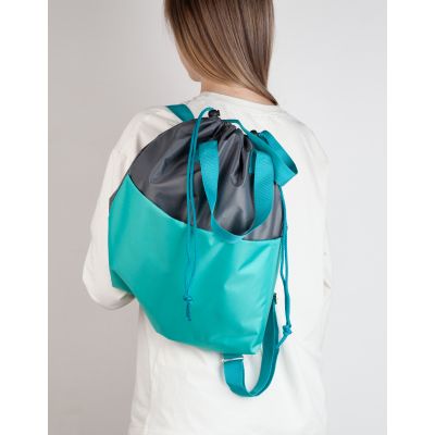 Сумка-рюкзак Carry, серый с бирюзовым, серый с бирюзовым-2