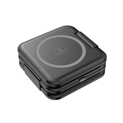 Складная беспроводная (15W) зарядная станция Flip с MagSafe, черный-2